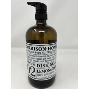 Garrison Home Body Lemongrass Dish Soap Essential Oil JUMBO 32oz GLASS BOTTLE